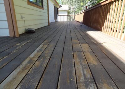 Wooden deck before